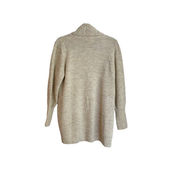 RACHEL PARCELL Shawl Collar Open Cardigan Beige Women's Size XXS - Picture 2 of 10